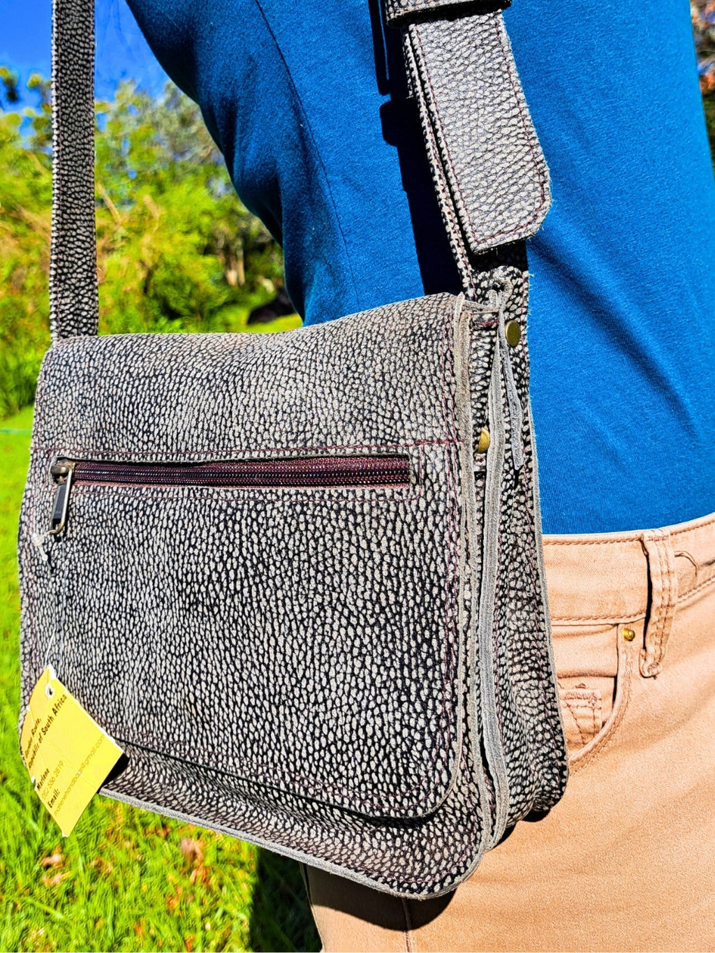 Slate Unisex Crossbody Sling (Zambezi Leather)