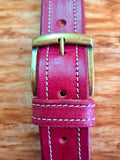 Oxblood Contrast Stitch Belt (40mm)