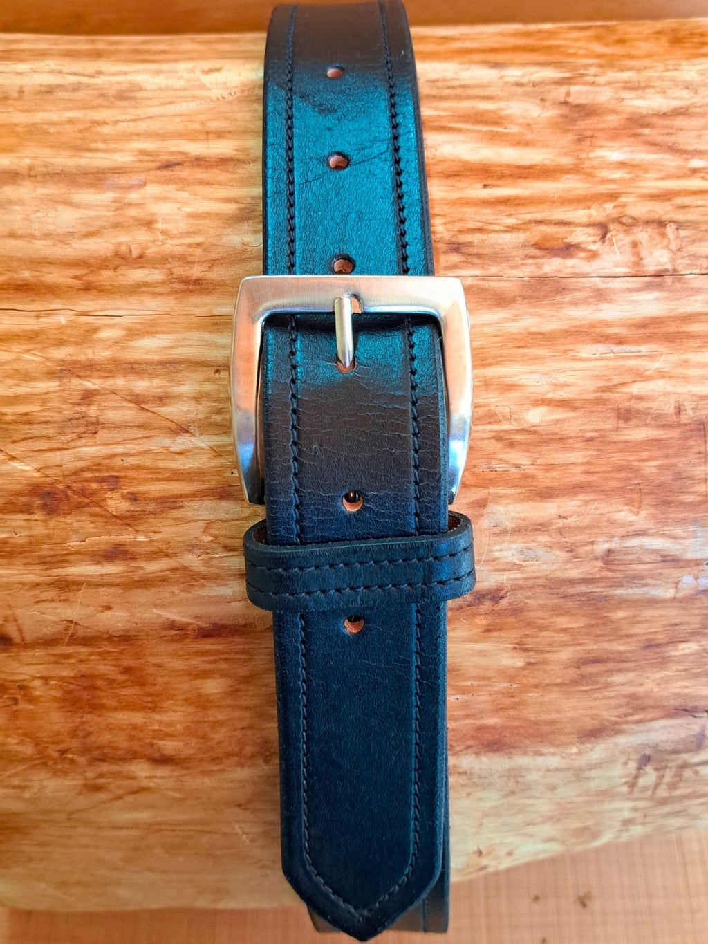 Midnight Onyx Leather Stitch Strap (40mm)