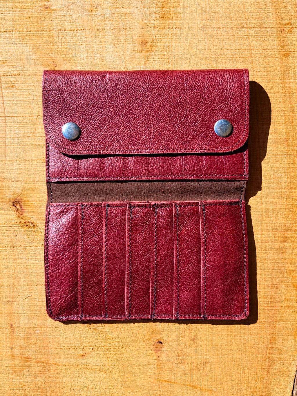 Multi-Slot Snap Leather Ladies Wallet