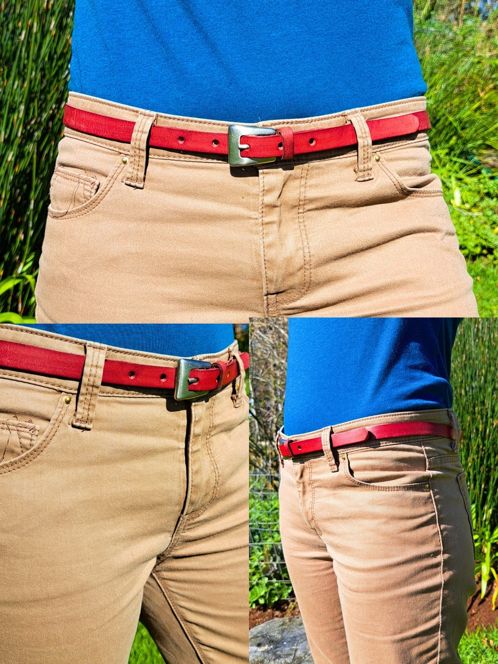 The Crimson Minimalist Thin Leather Belt (16mm)