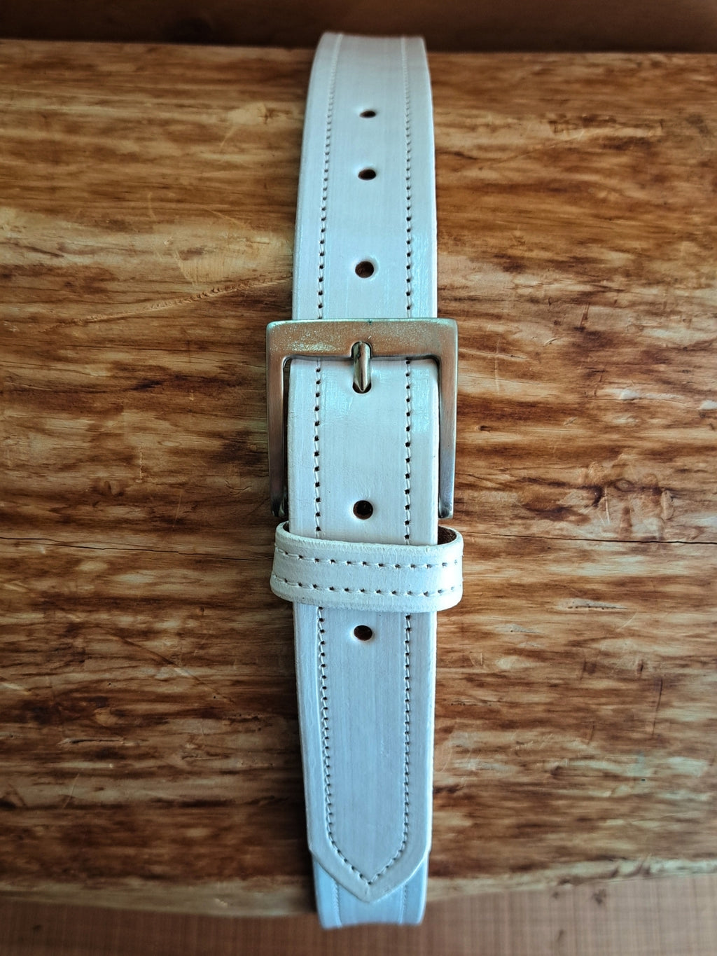 Alabaster Classic Stitch Belt (40mm)