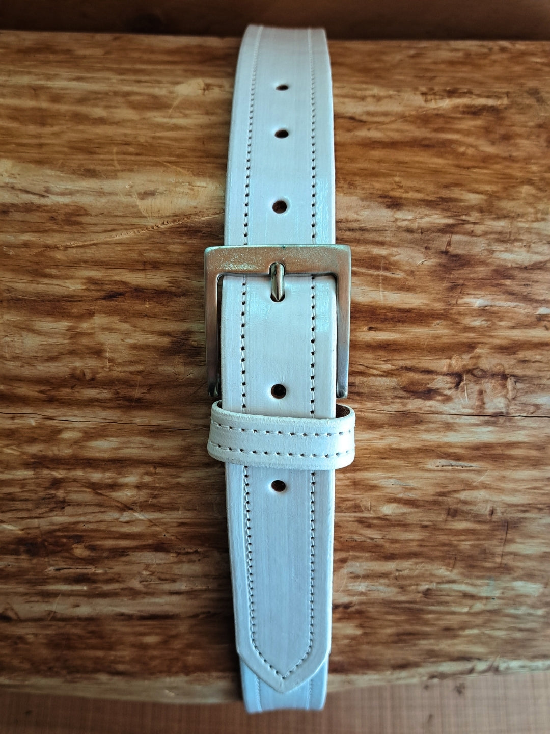 Alabaster Classic Stitch Belt (40mm)