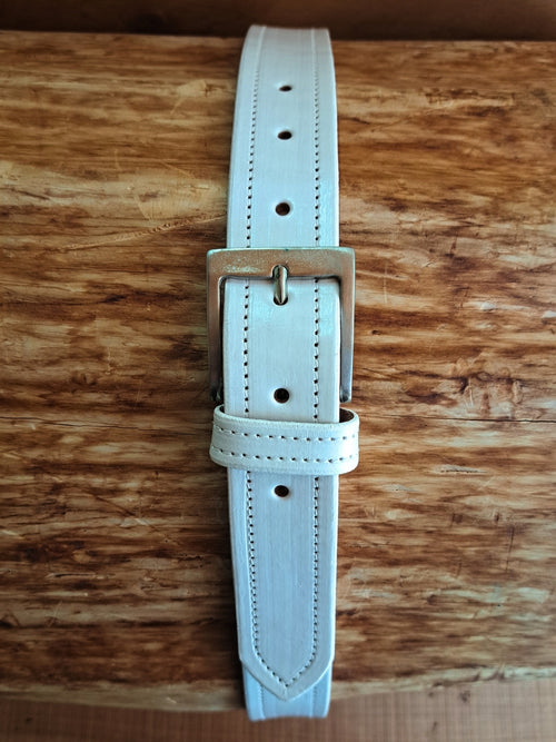 Alabaster Classic Stitch Belt (40mm)