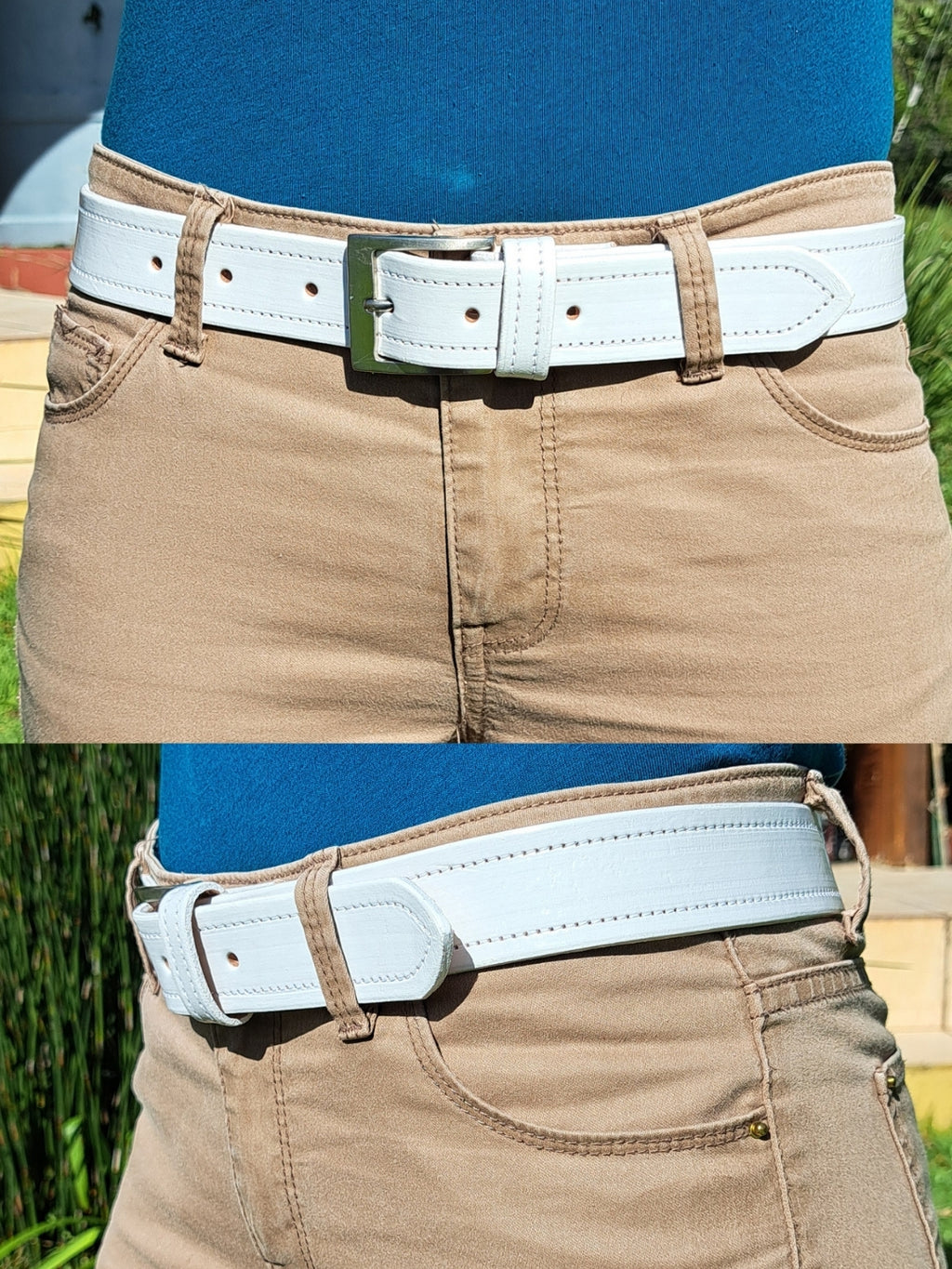 Alabaster Classic Stitch Belt (40mm)