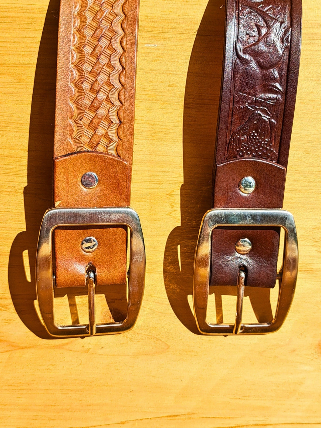 Textured Basketweave Leather Belt (40mm)