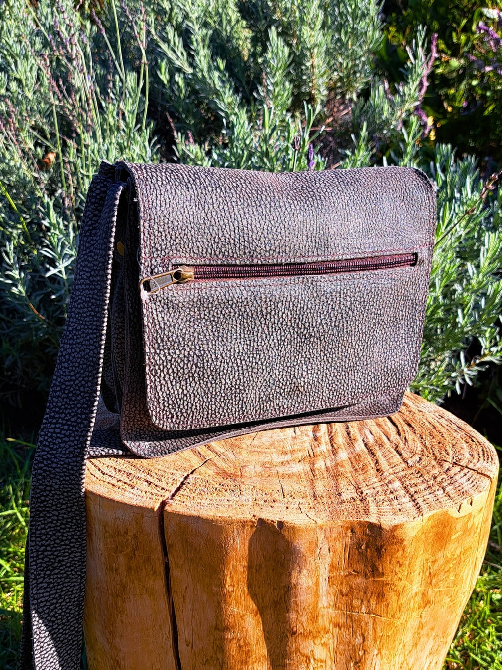 Slate Unisex Crossbody Sling (Zambezi Leather)