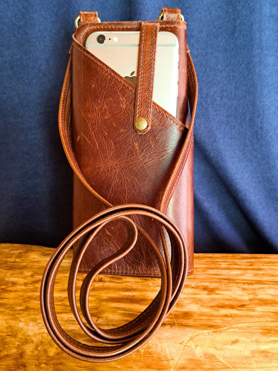 Sleek Crossbody Genuine Leather Phone Pouch